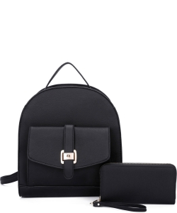Fashion Backpack 2-in-1 Set  LF21082T2 BLACK